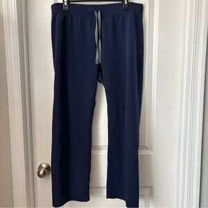 Figs Technical Collection Scrub Pants Size Large Petite Navy Blue